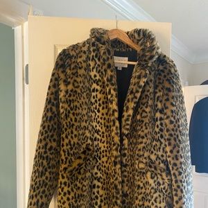 A New Day Faux Leopard Fur Coat